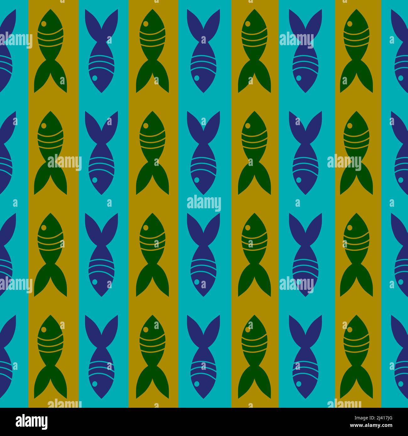 Summer seamless fish pattern for fabrics and textiles and packaging and ...