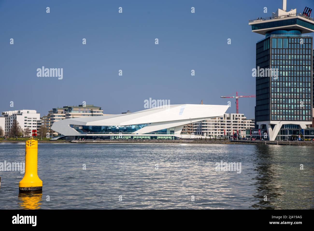 Amsterdam, Netherlands, April 2022. The Eye Filmmuseum on the Amstel in Amsterdam. High quality photo Stock Photo