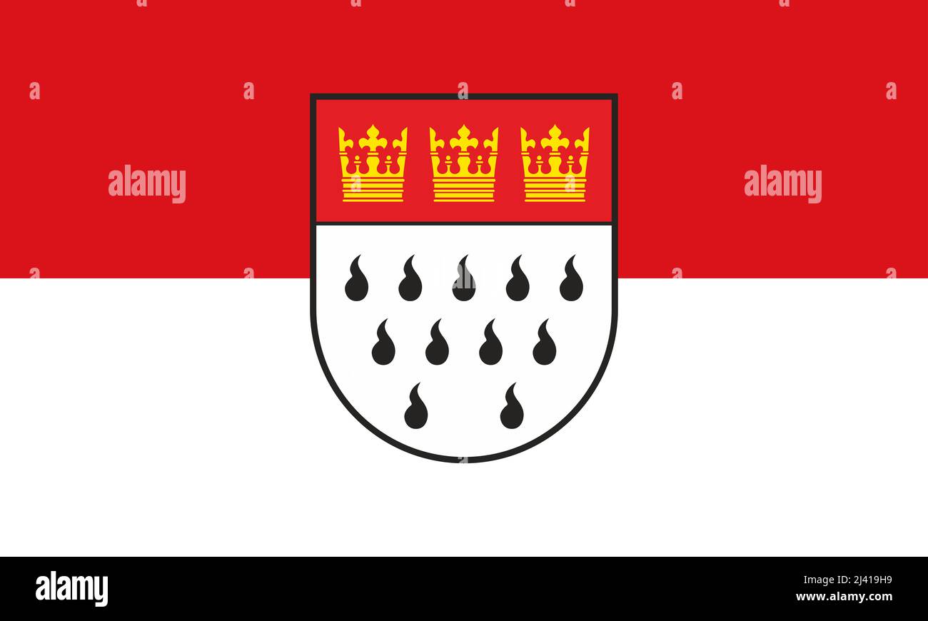 Koln city flag Stock Photo