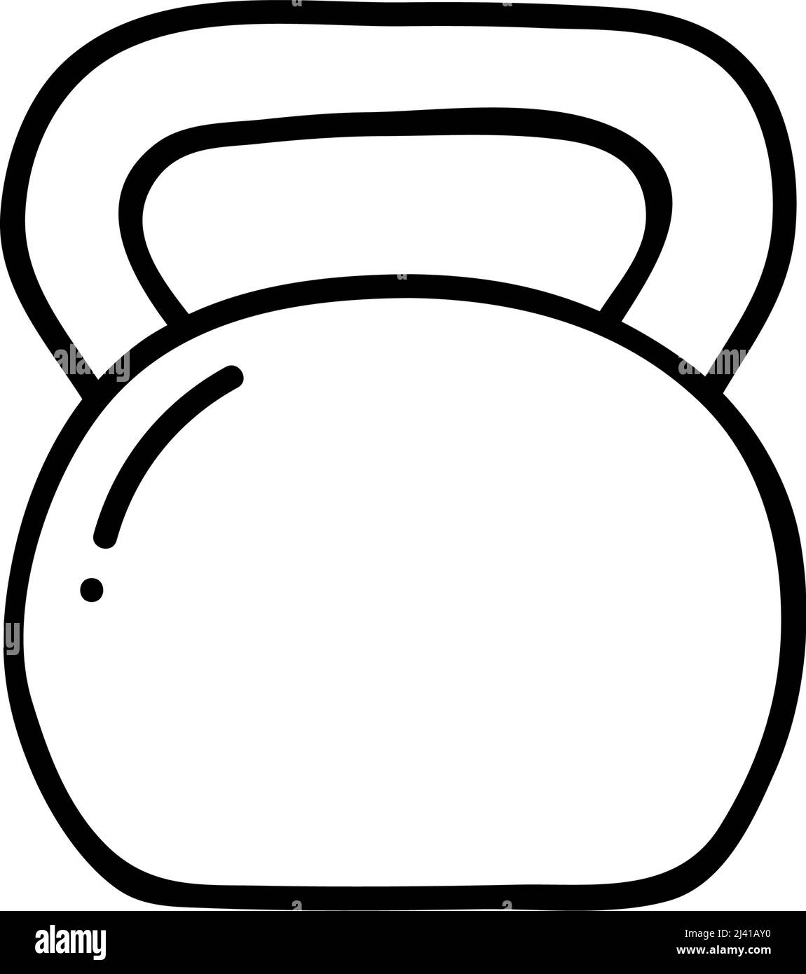 Thin line icon sport kettlebell isolated on white background - Vector ...