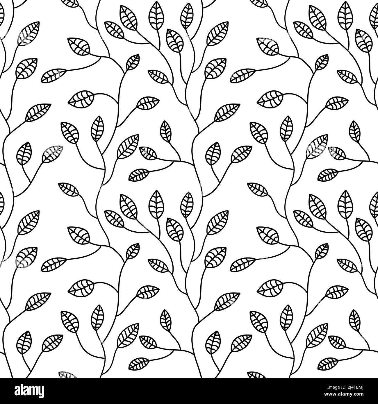 Seamless floral pattern with ethnic flower on white background Stock ...