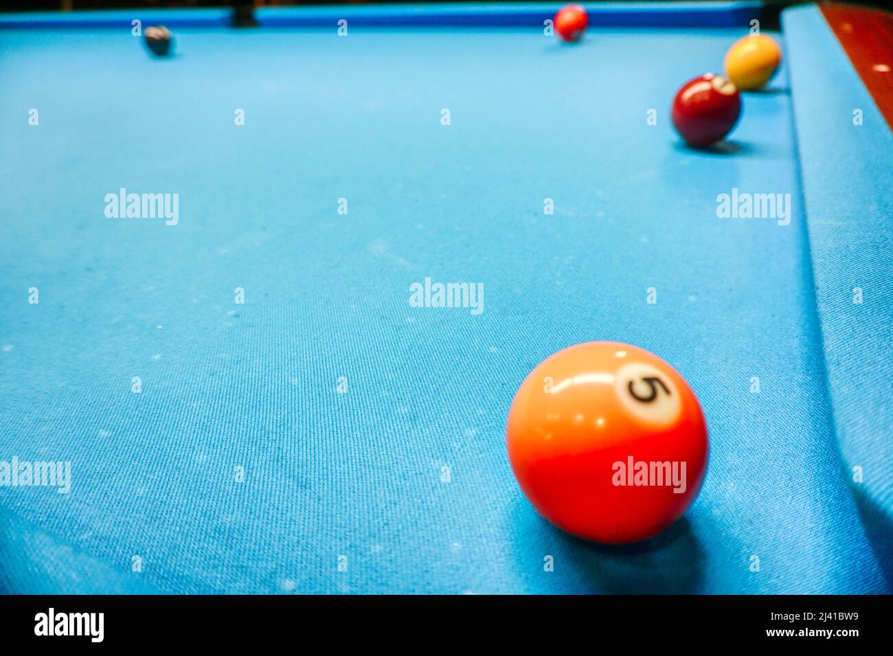 Billiards game colorful balls Stock Photo Alamy