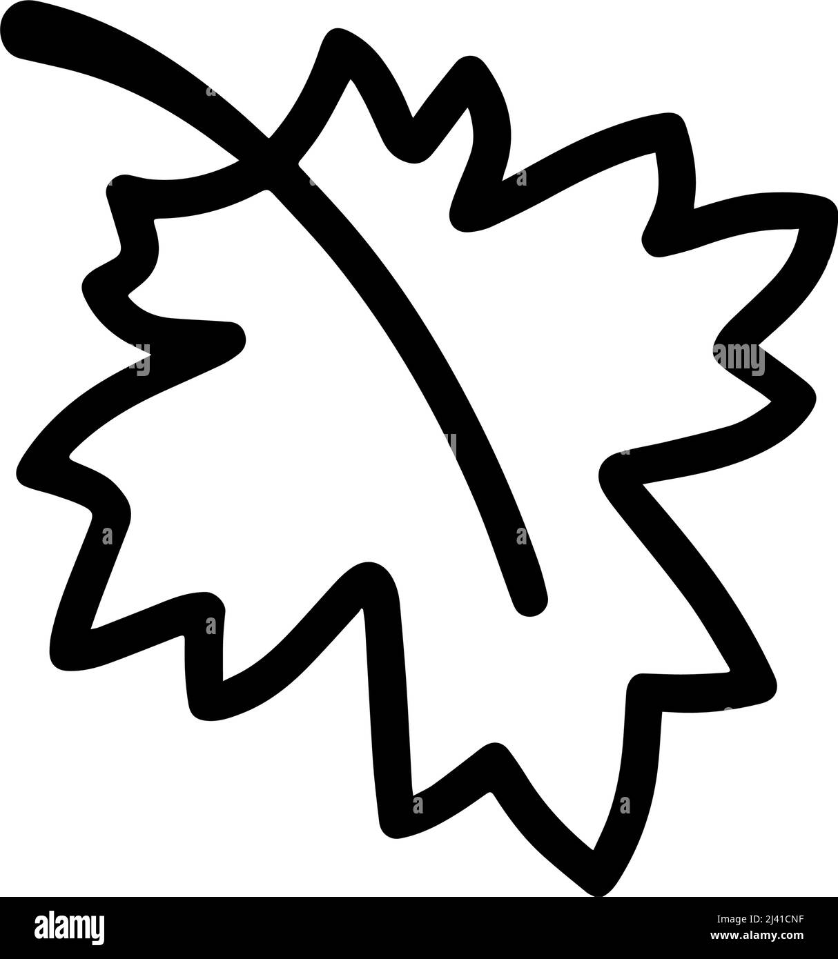 Maple leaf thin line icon isolated on white background - Vector ...