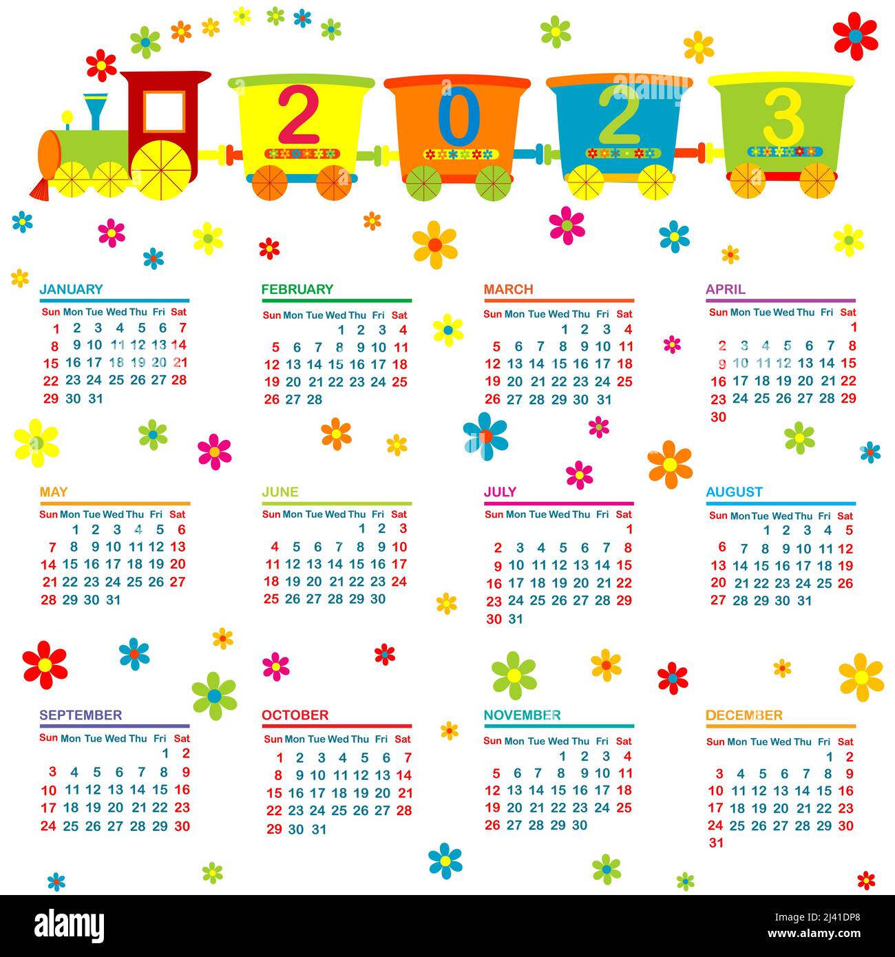 2023 calendar design Stock Vector Images - Alamy