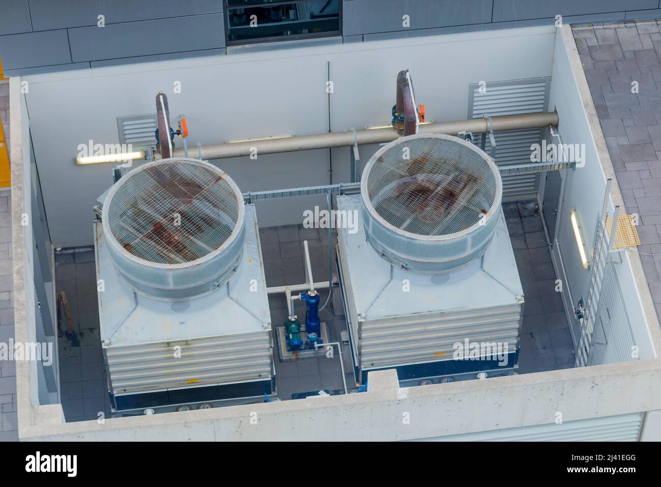 Induced draft or forced draft cooling towers hi res stock