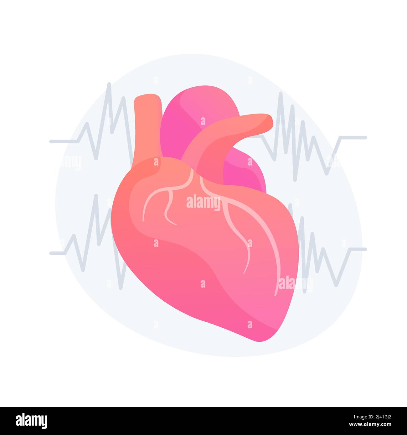 Cardiology clinic, hospital department. Healthy heart, cardiovascular prevention, healthcare industry idea design element. Electrocardiogram, EKG. Vec Stock Vector