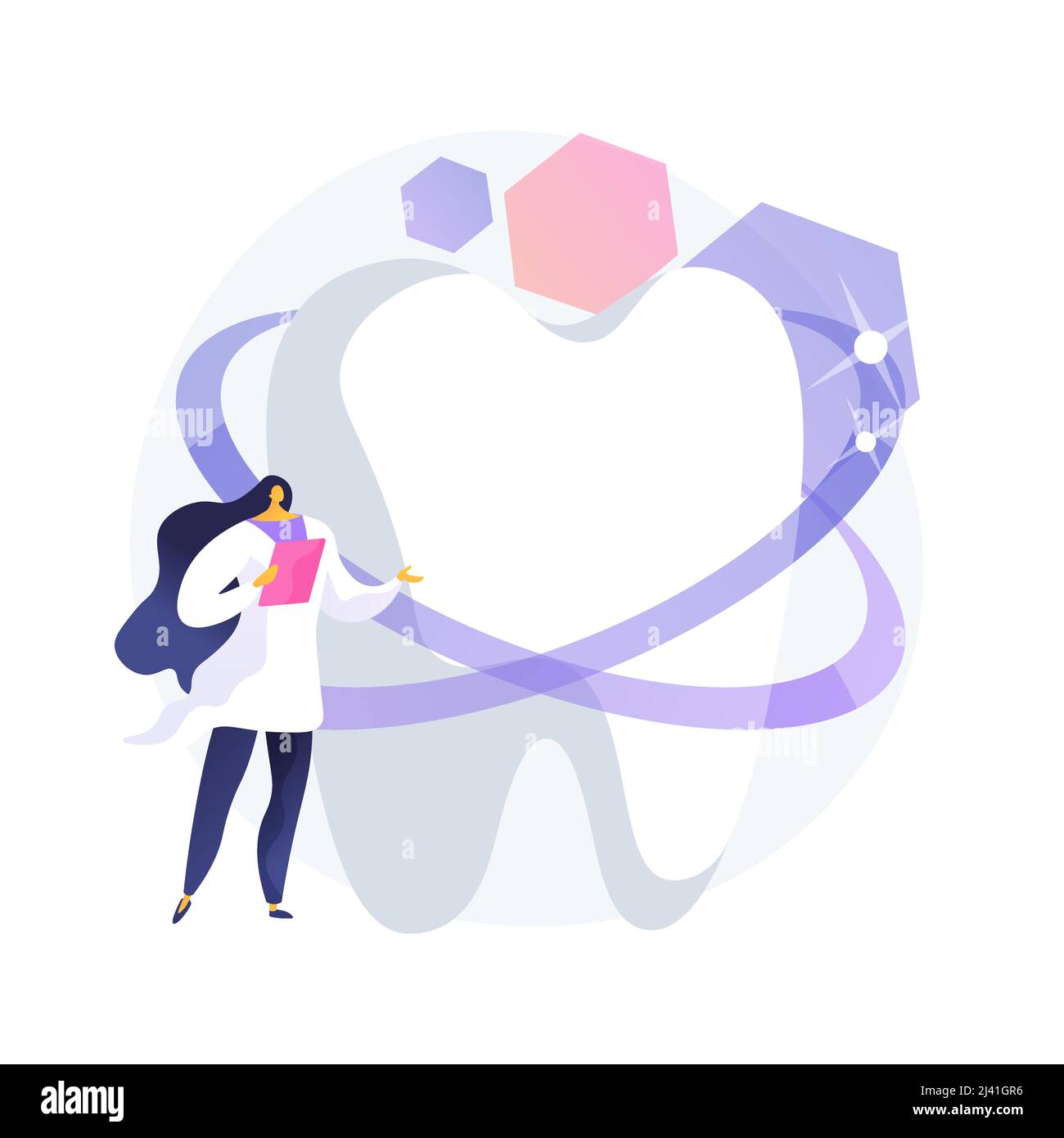 Dental esthetic clinic abstract concept vector illustration. Cosmetic