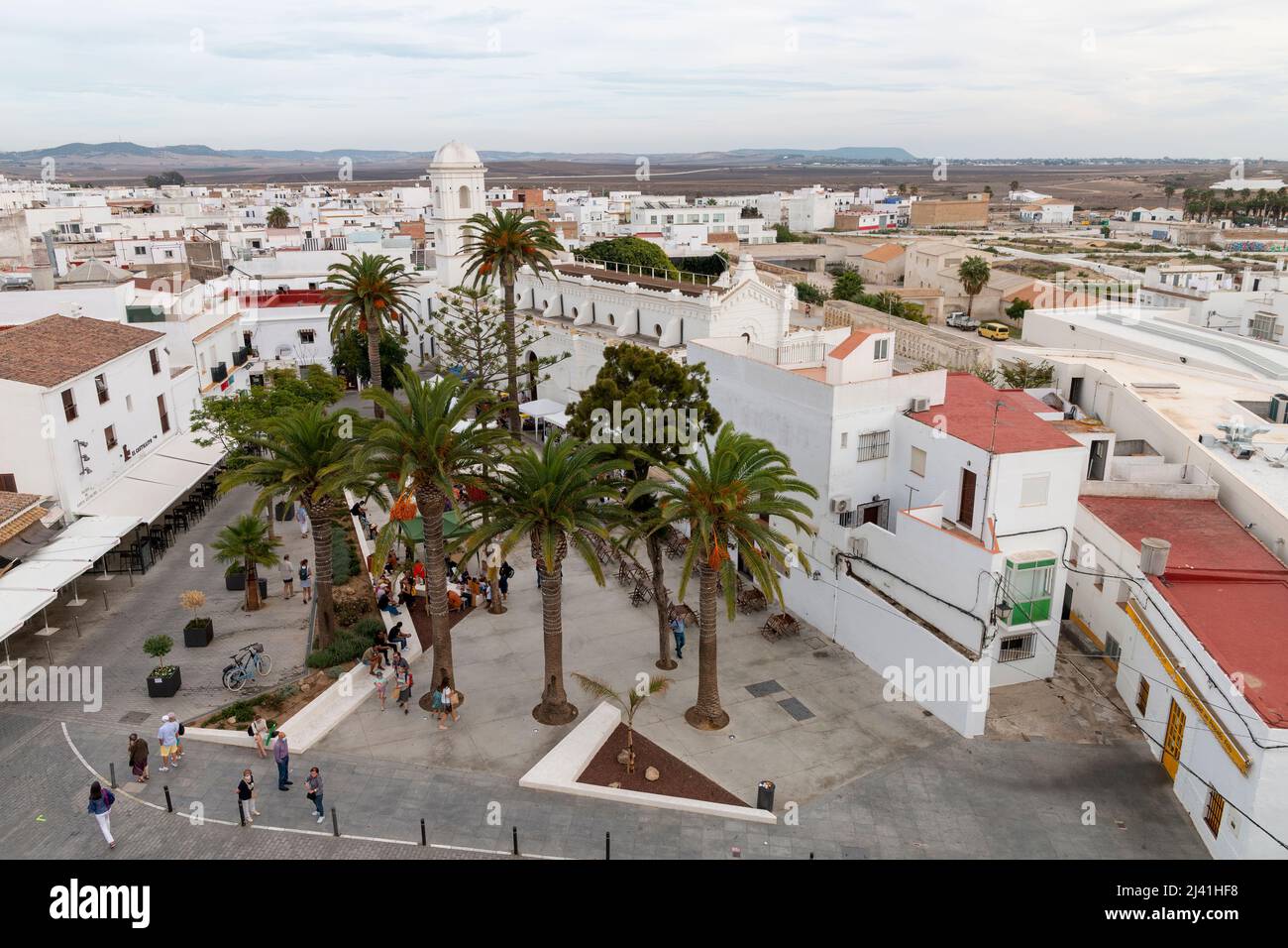 Premium Photo  Aerial view of the town of conil de la frontera from the  torre de guzman cadiz andalusia