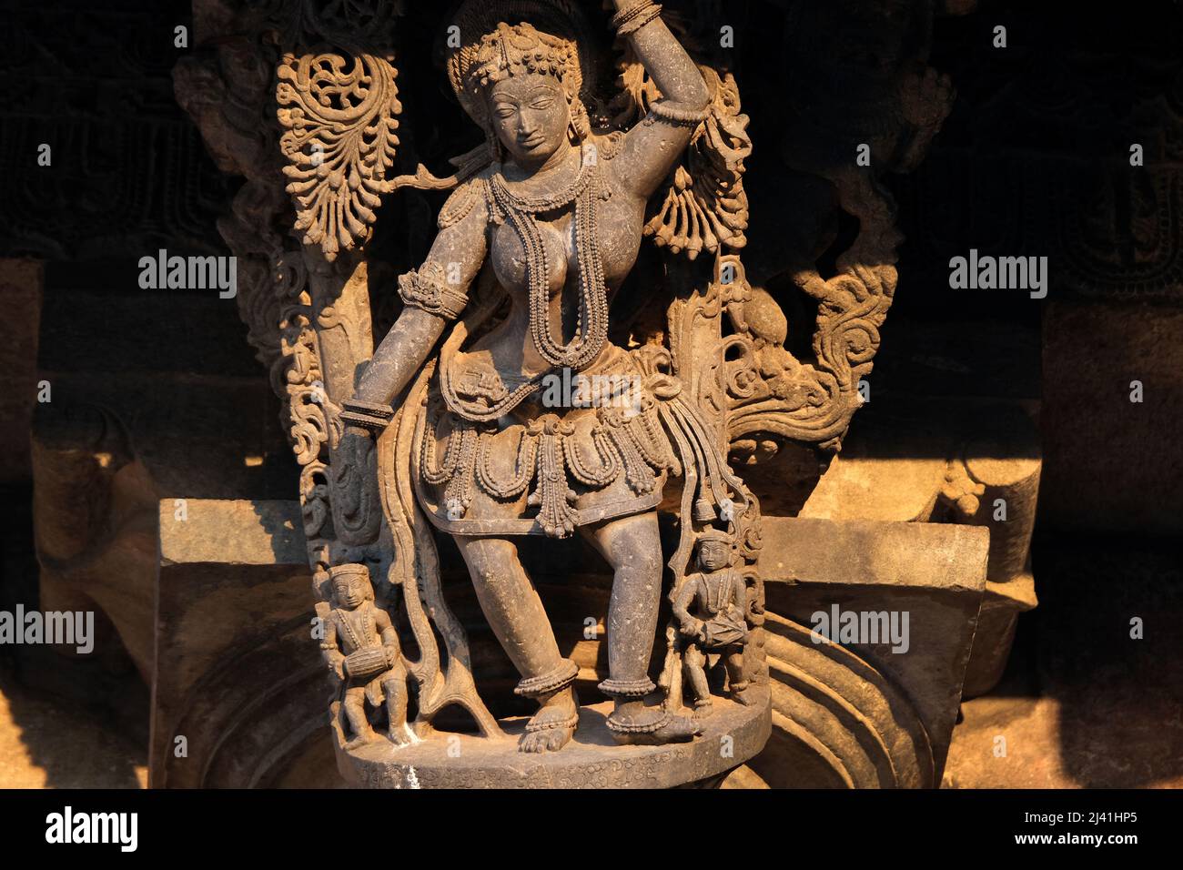 20 December 2022, Belur, Karnataka, India, Stone Sculpture of Beautiful