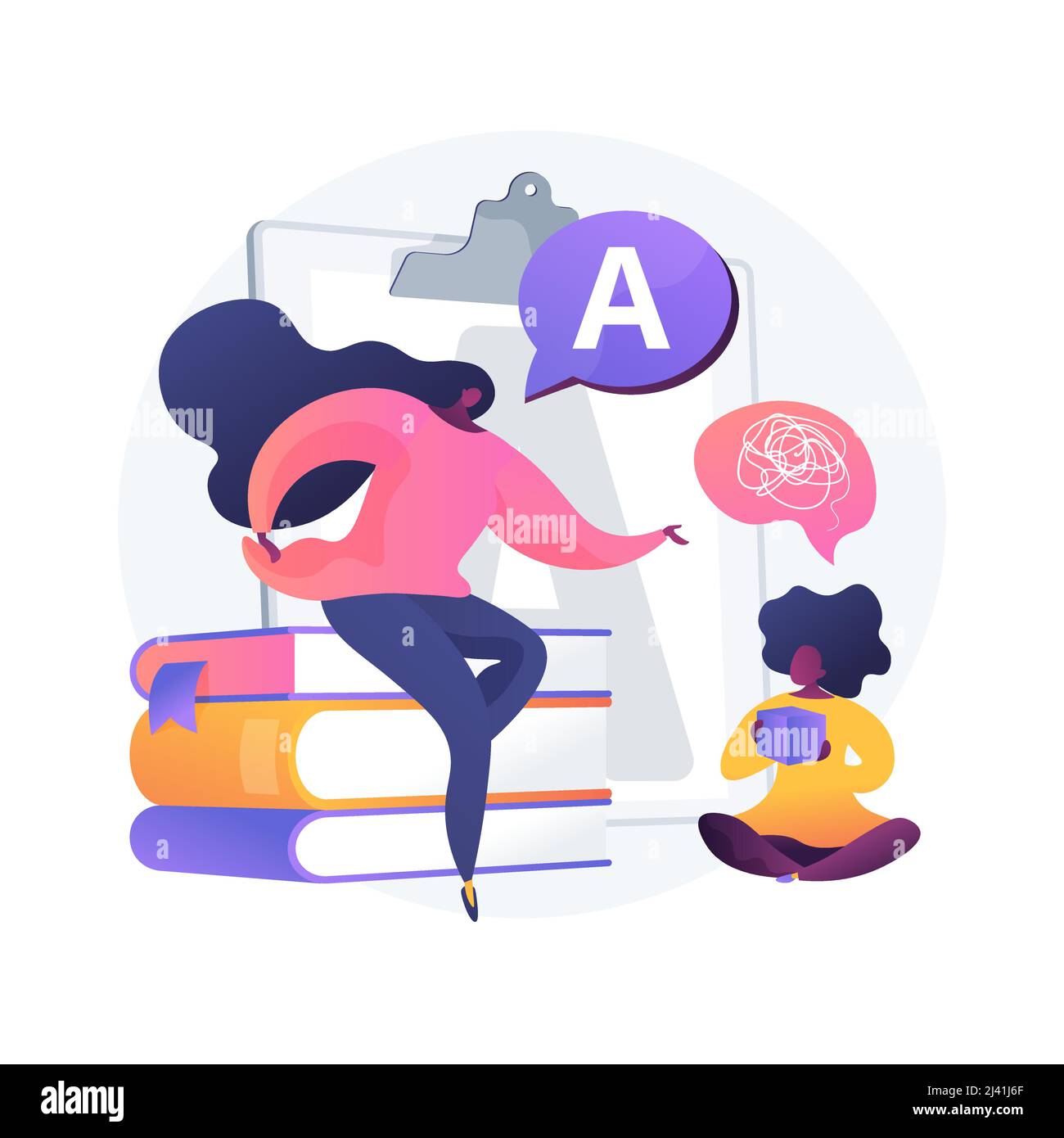 Speech therapy abstract concept vector illustration. Speech pathology