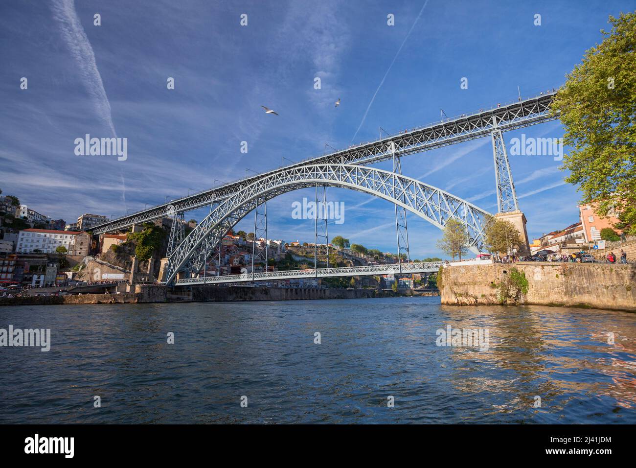 Luís I Bridge (Ponte Luís I) across the Douro River, Vila Nova de Gaia, Porto, Portugal, Europe Stock Photo
