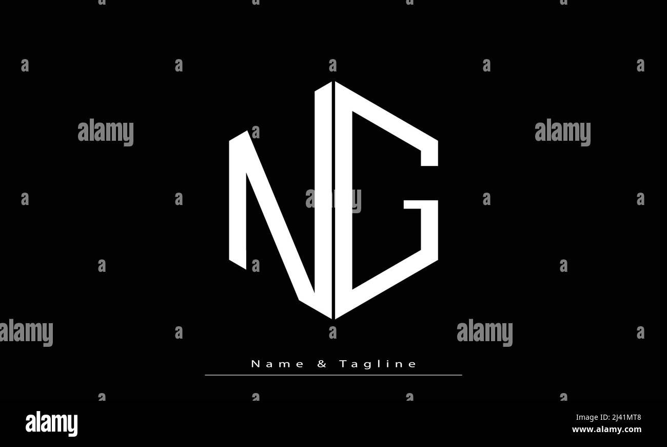 Alphabet letters Initials Monogram logo NG , GN Stock Vector
