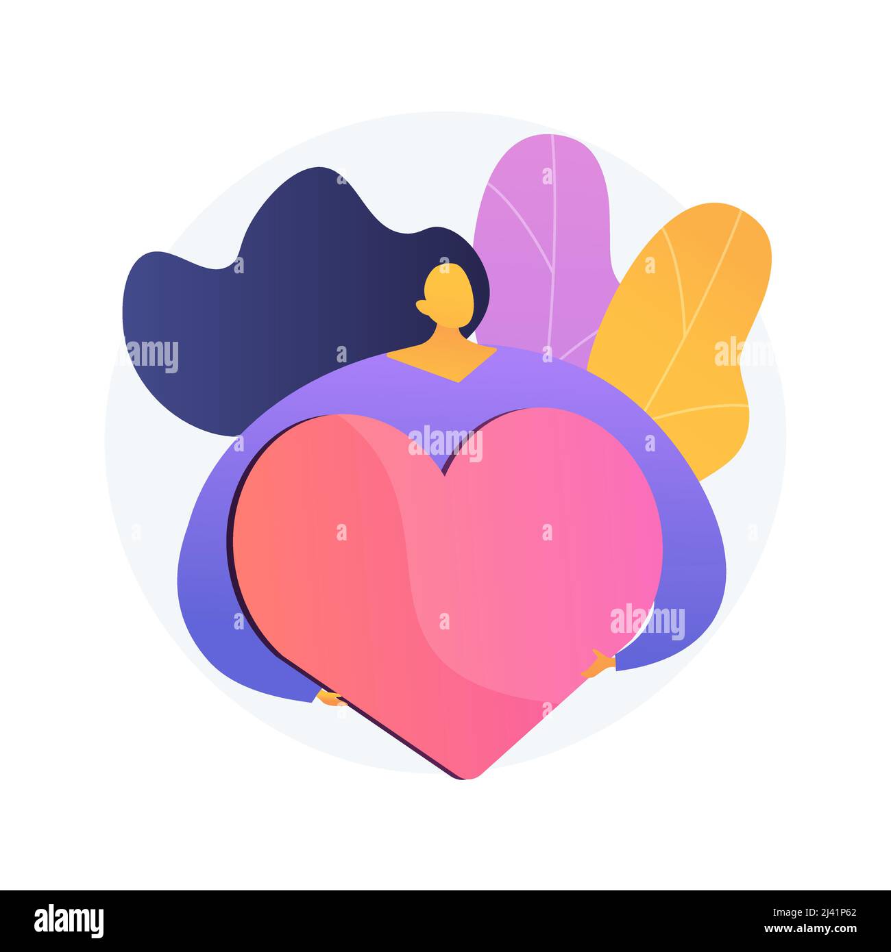 Self-concept abstract concept vector illustration. Positive self-perception, self-concept type, personal image, individual psychology, person definiti Stock Vector