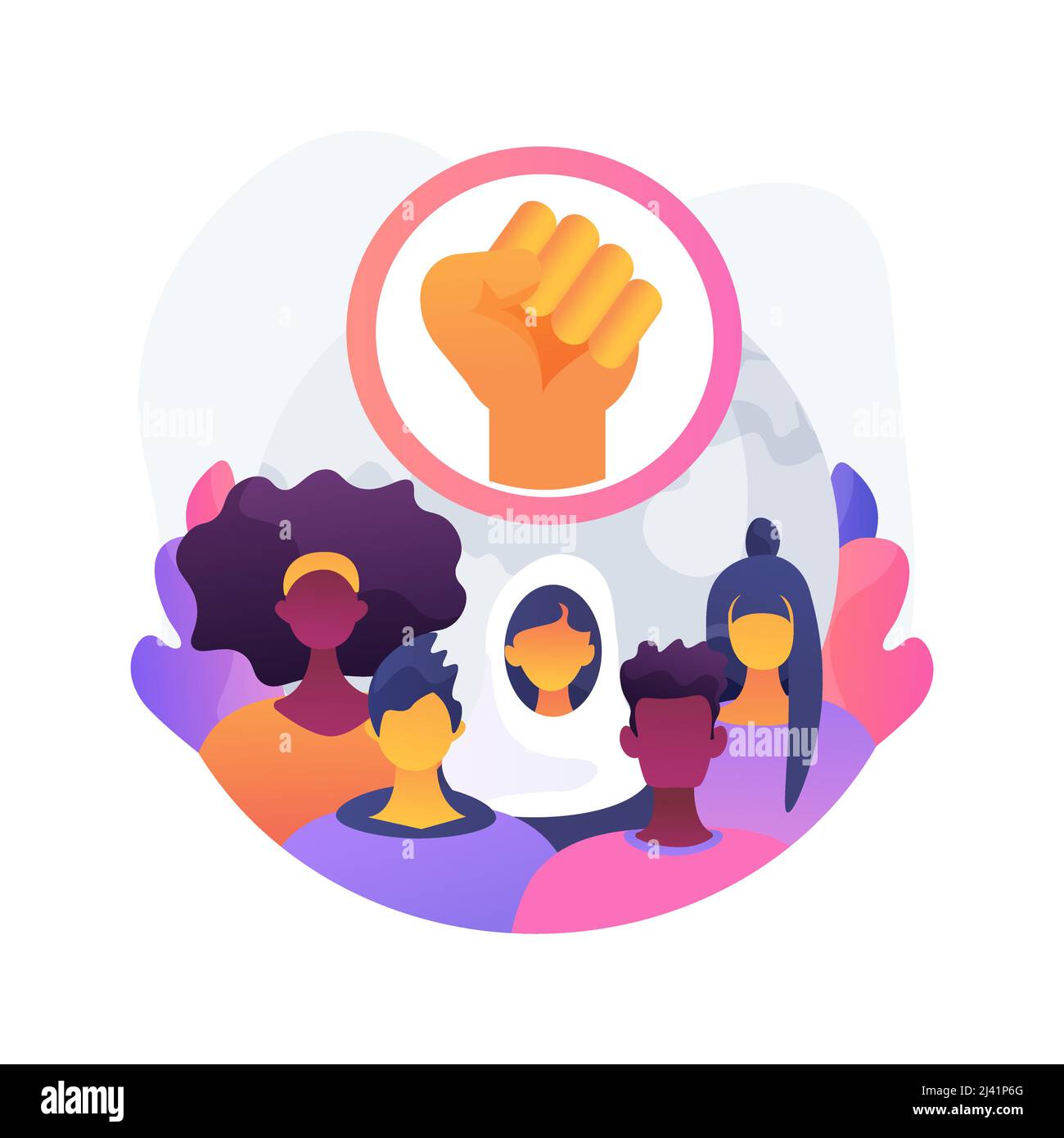 Youth empowerment abstract concept vector illustration. Children and young people take charge, take action, improve life quality, democracy building, Stock Vector