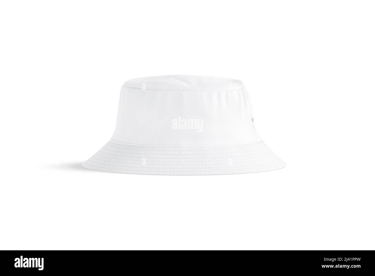 Blank white bucket hat mockup, profile view Stock Photo Alamy