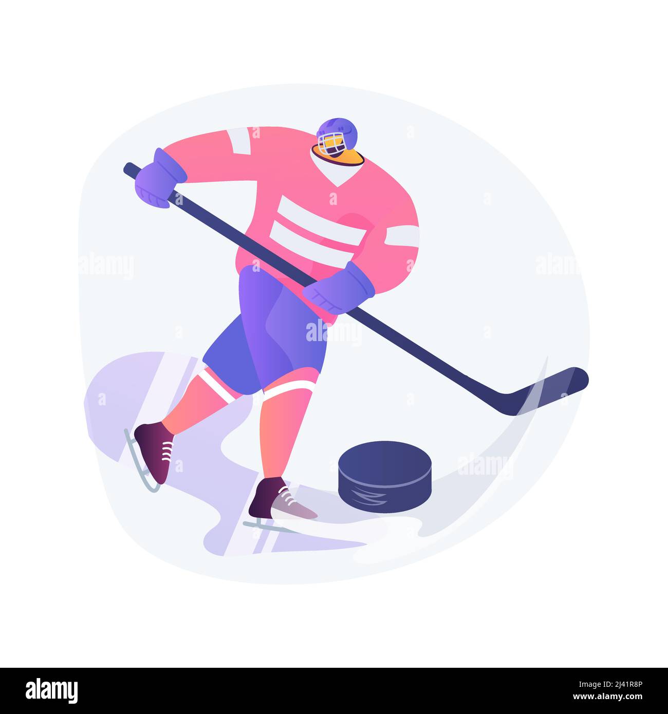 Ice Hockey abstract concept vector illustration. Ice sports equipment, professional hockey club, world championship, team training, watch tournament l Stock Vector