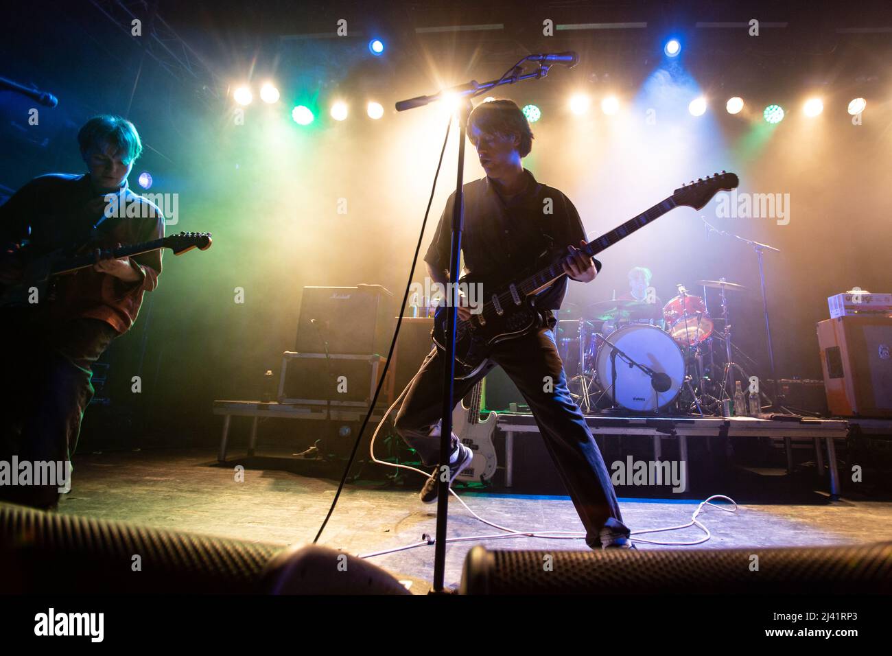 Oslo, Norway. 10th Apr, 2022. The English postpunk band Shame performs