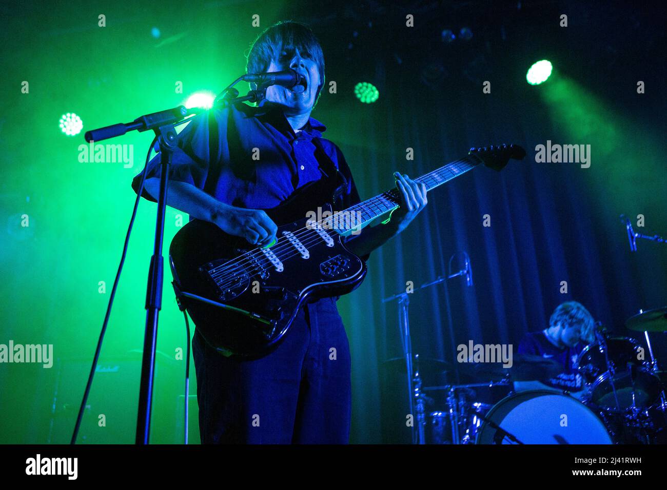 Oslo, Norway. 10th Apr, 2022. The English postpunk band Shame performs