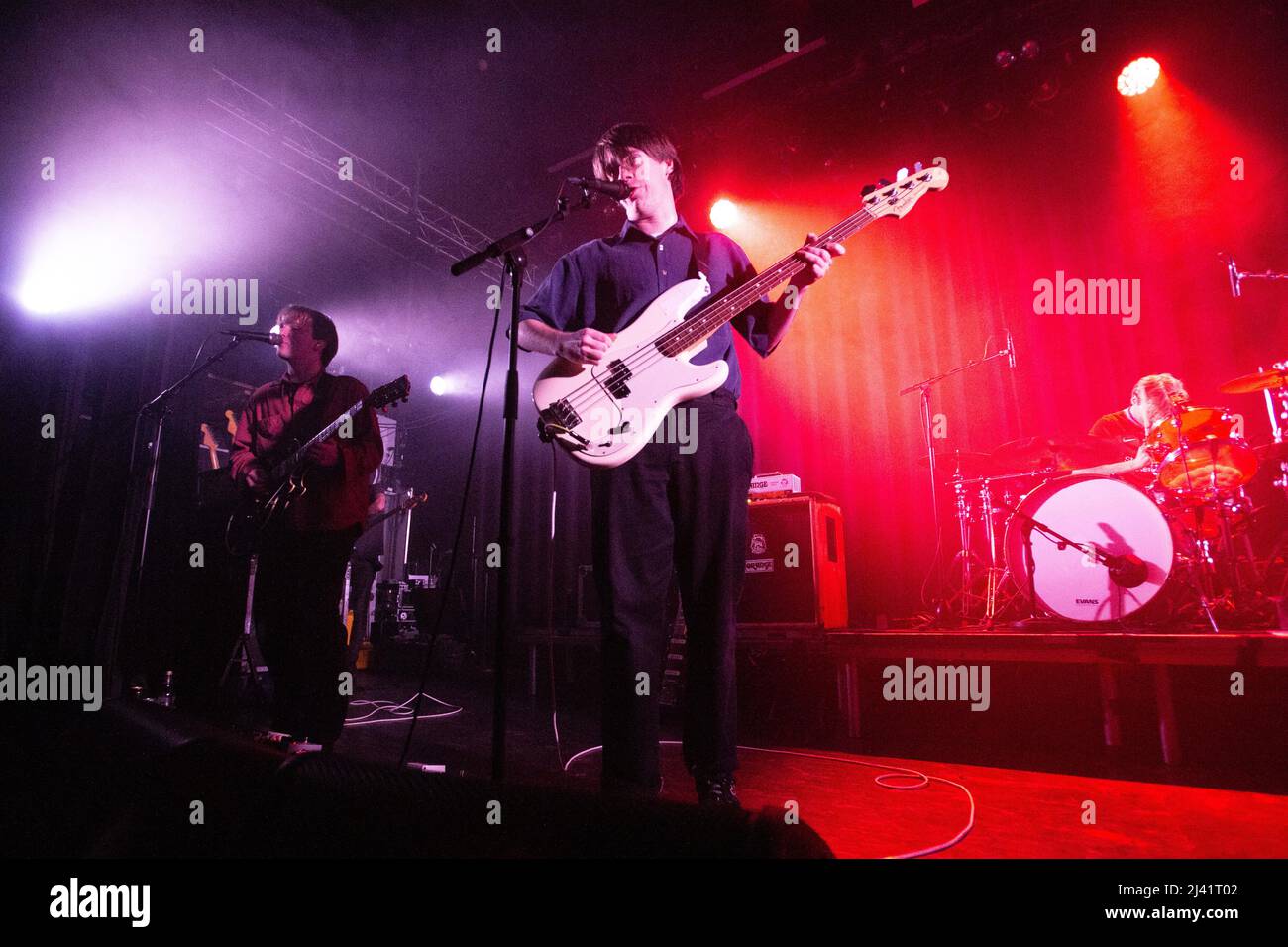 Oslo, Norway. 10th Apr, 2022. The English postpunk band Shame performs