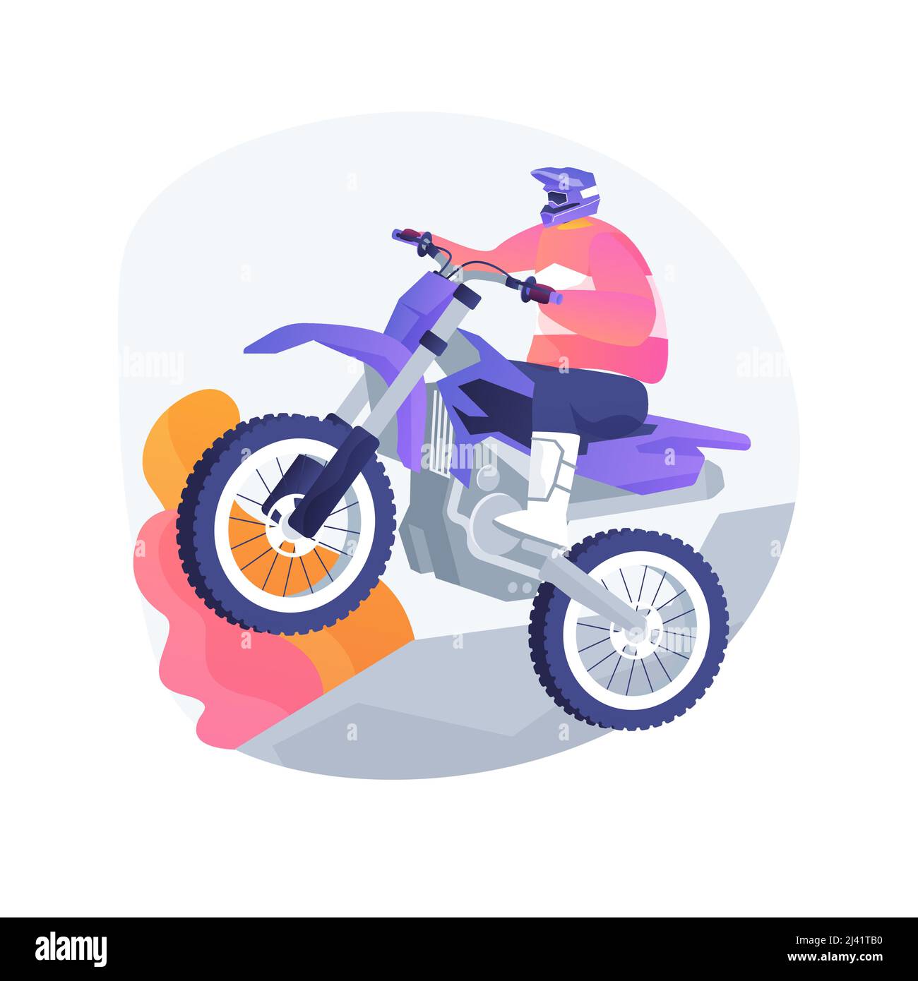 Motocross sport vector sketch Stock Vector