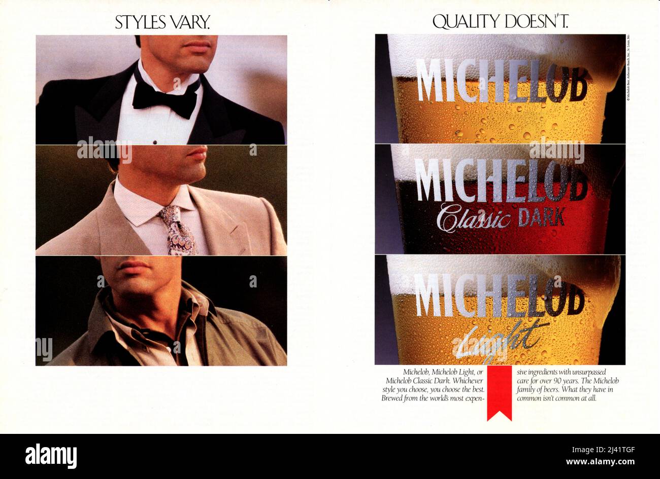 Vintage October 1987 'Playboy' Magazine Advert, USA Stock Photo