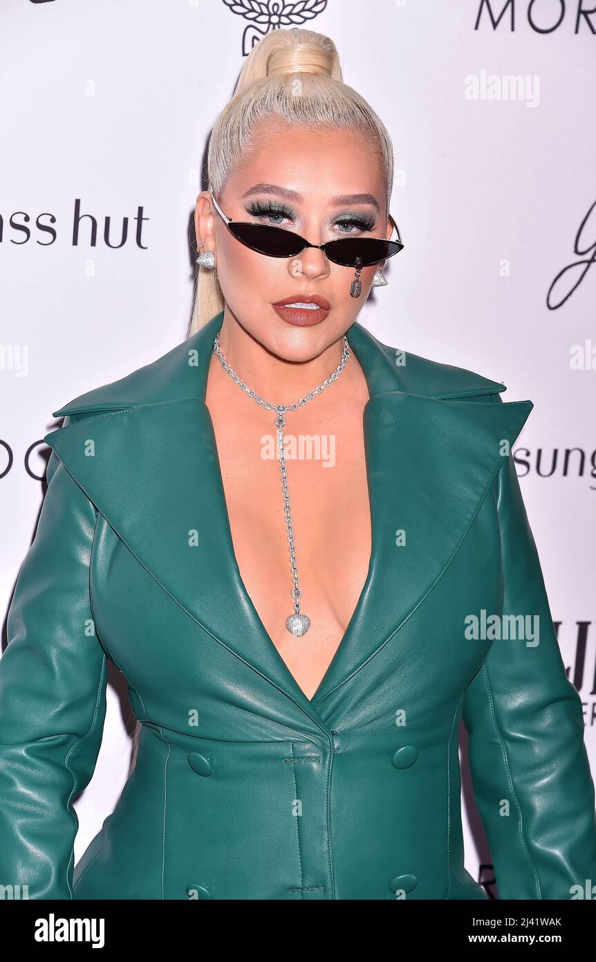 BEVERLY HILLS, CA - APRIL 10: Christina Aguilera attends The Daily