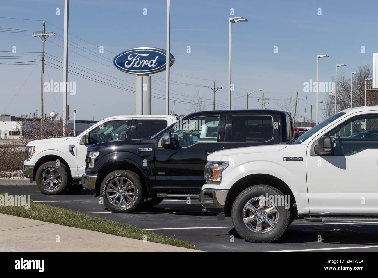 Kokomo Circa April 2022 Used Ford F150 display at a dealership