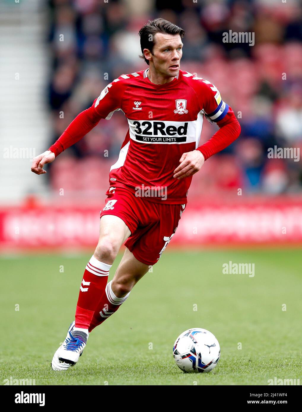 Middlesbrough's Jonny Howson in action during the Sky Bet Championship match at the Riverside Stadium, Middlesbrough. Picture date: Saturday April 9, 2022. Stock Photo