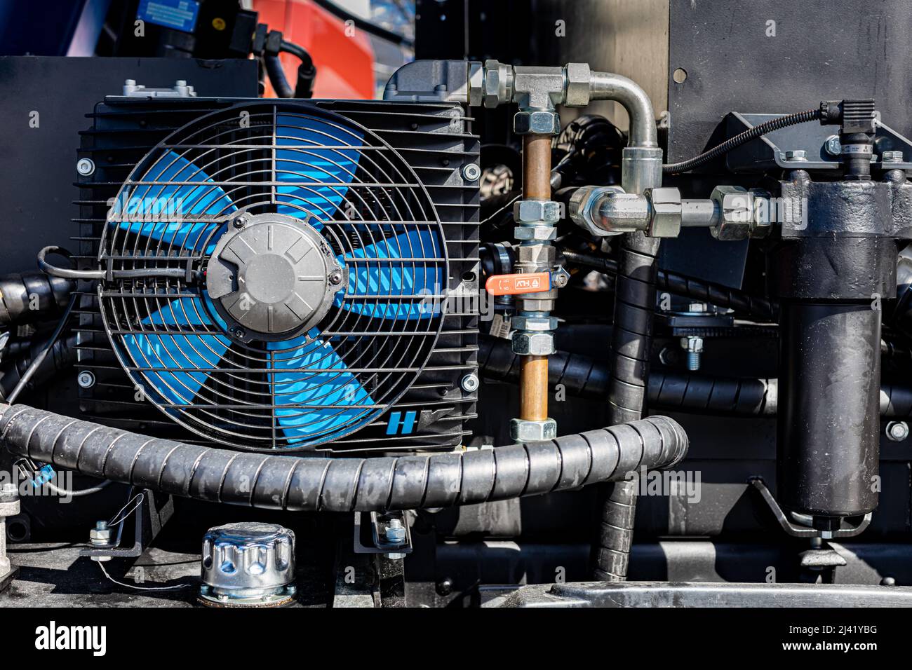 Moscow, Russia - April 04, 2022: cooling system in the form of a fan . High quality photo Stock Photo
