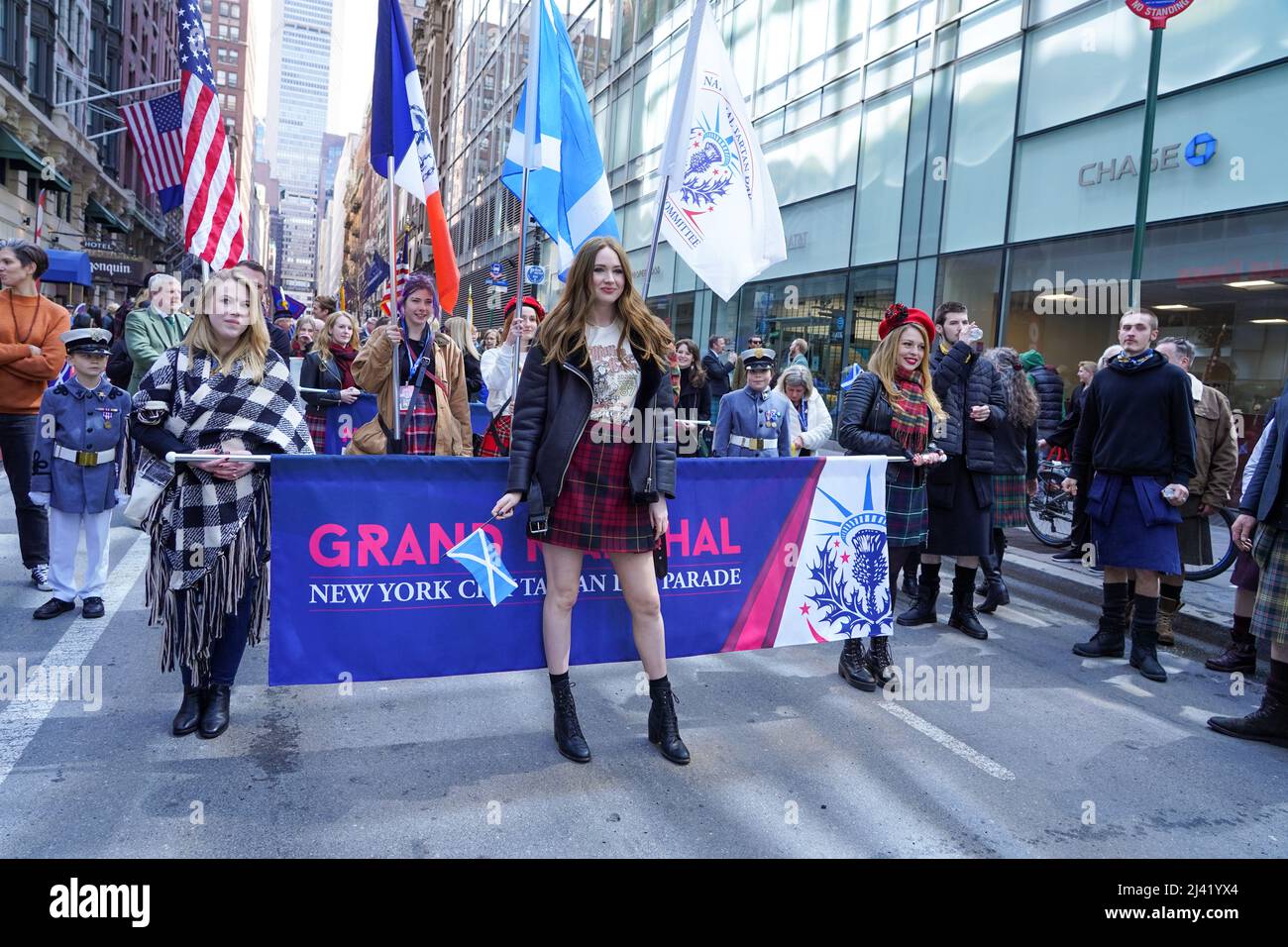 Actress Karen Gillan Grand Marshal for the 2022 Tartan Day Parade held