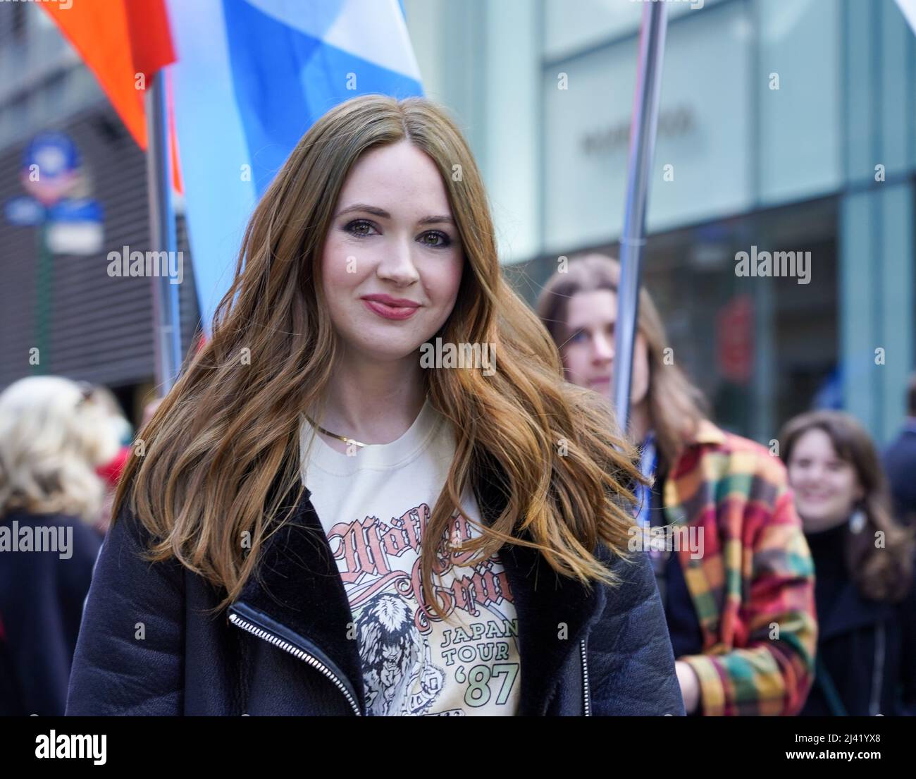 Actress Karen Gillan Grand Marshal for the 2022 Tartan Day Parade held