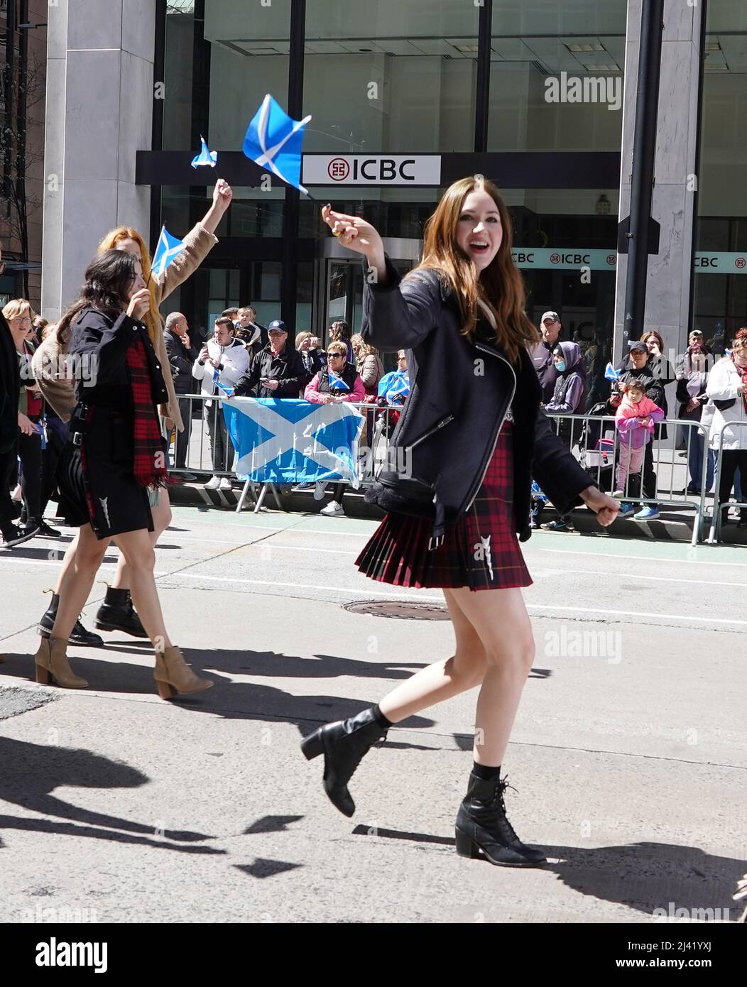 Actress Karen Gillan Grand Marshal for the 2022 Tartan Day Parade held