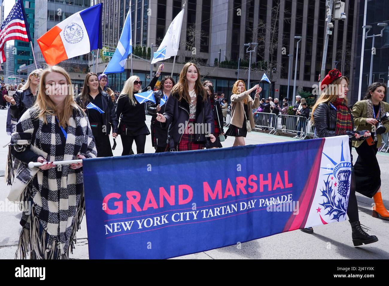 Actress Karen Gillan Grand Marshal for the 2022 Tartan Day Parade held