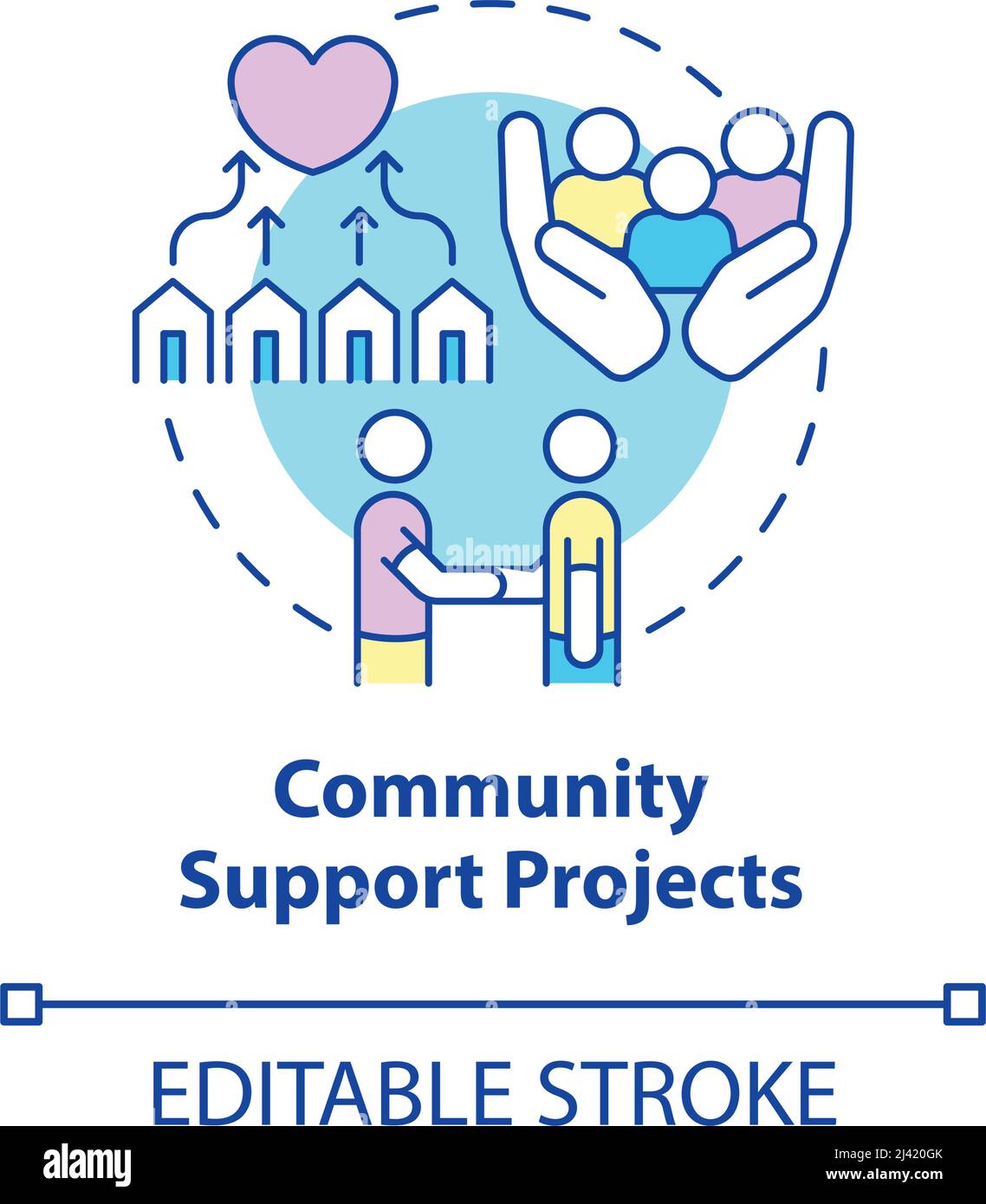 Community support projects concept icon Stock Vector Image & Art - Alamy