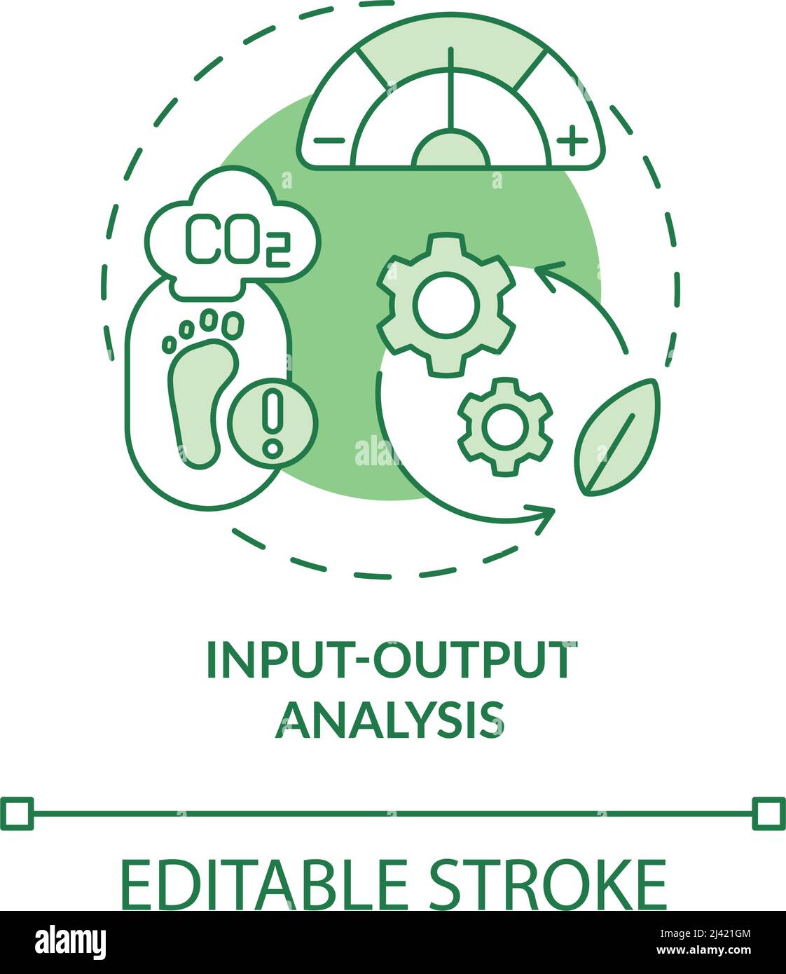 Input output analysis green concept icon Stock Vector Image & Art - Alamy