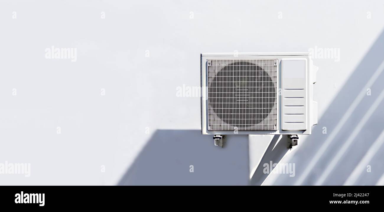 Air condition outdoor unit compressor install outside the house