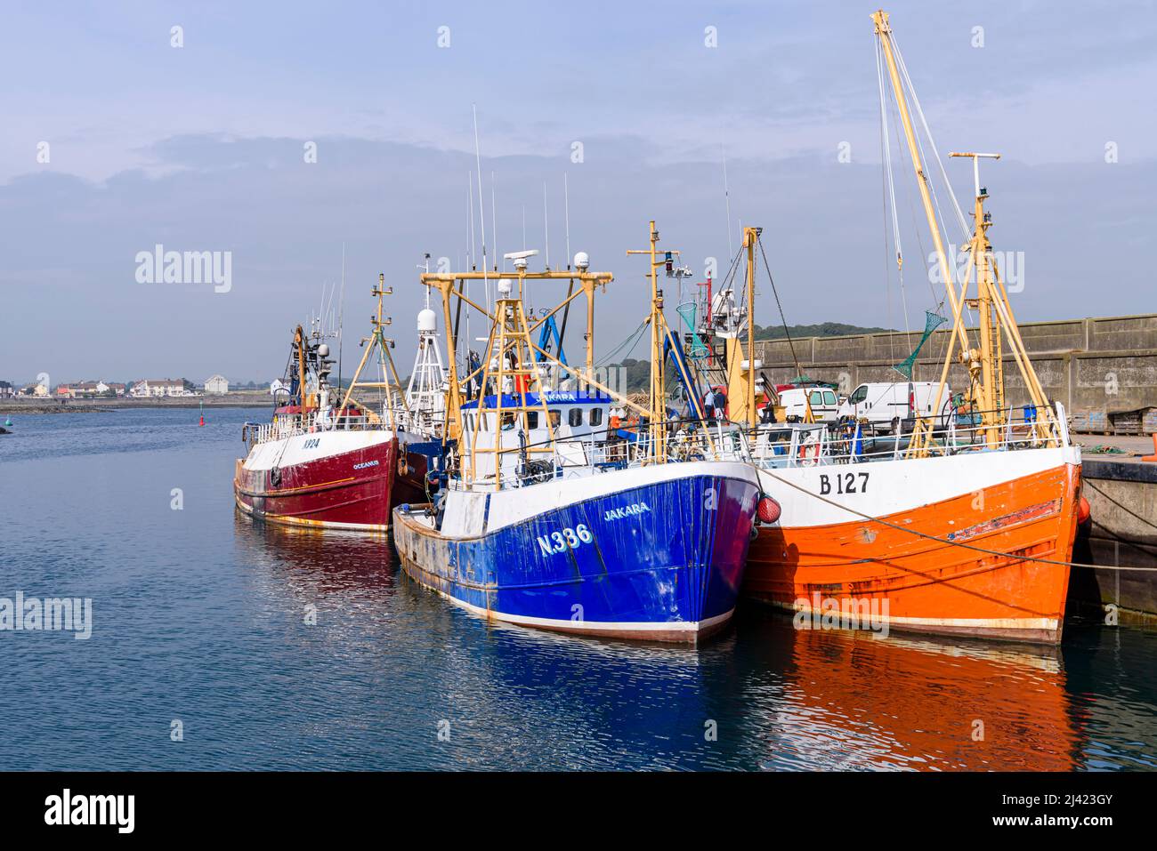 fishing tackle box filled with sea fishing gear northern ireland uk Stock  Photo - Alamy