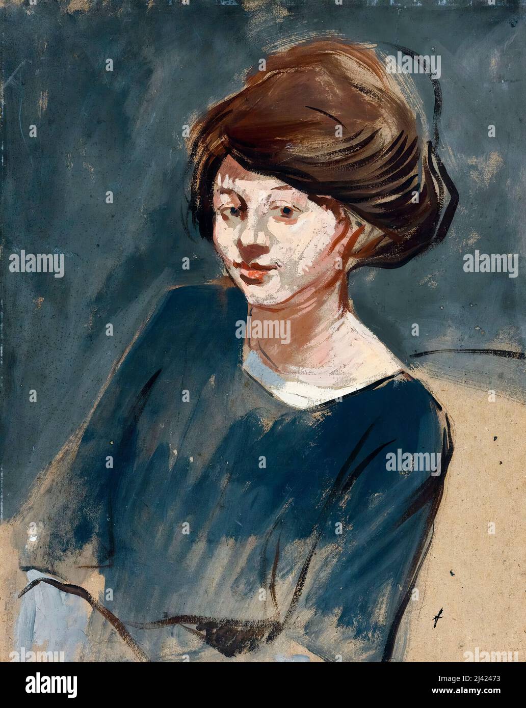 Jean-Louis Forain, Portrait Of A Woman, painting before 1931 Stock Photo