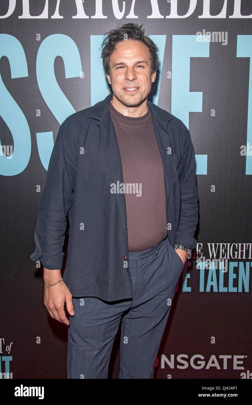 New York, United States. 10th Apr, 2022. Kevin Turen attends 'The Unbearable Weight Of Massive Talent' New York Screening at Regal Essex Crossing in New York City. (Photo by Ron Adar/SOPA Images/Sipa USA) Credit: Sipa USA/Alamy Live News Stock Photo