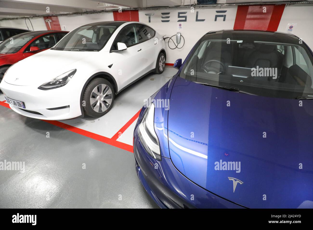 THE BIGGEST ELECTRIC VEHICLE CHARGING STATIONS OPENS IN PARIS Stock