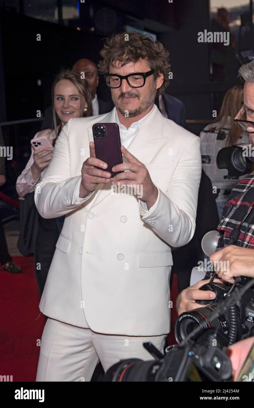 New York, United States. 10th Apr, 2022. Pedro Pascal attends 'The Unbearable Weight Of Massive Talent' New York Screening at Regal Essex Crossing in New York City. (Photo by Ron Adar/SOPA Images/Sipa USA) Credit: Sipa USA/Alamy Live News Stock Photo