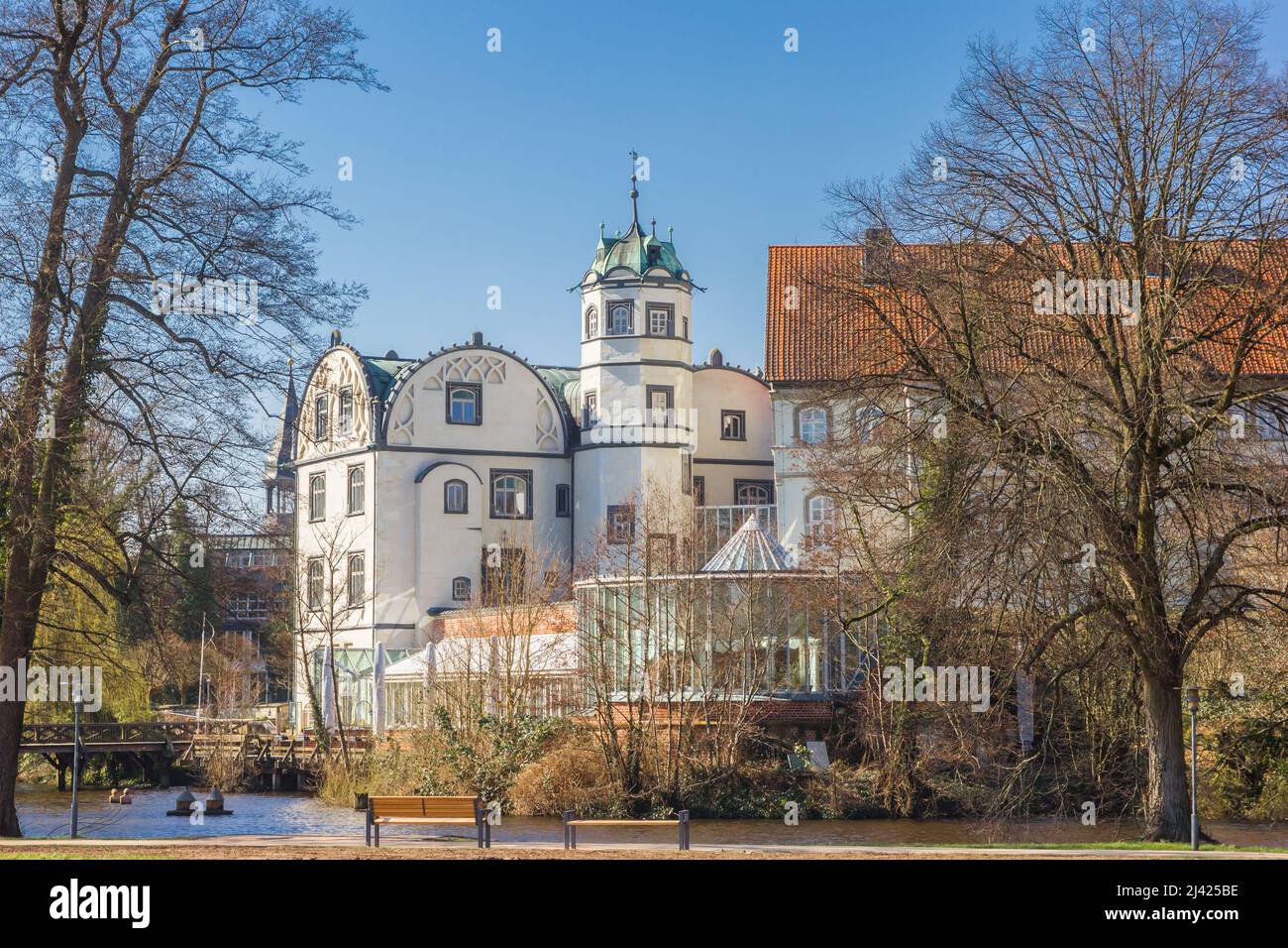 Historic castle in the park of Gifhorn, Germany Stock Photo Alamy