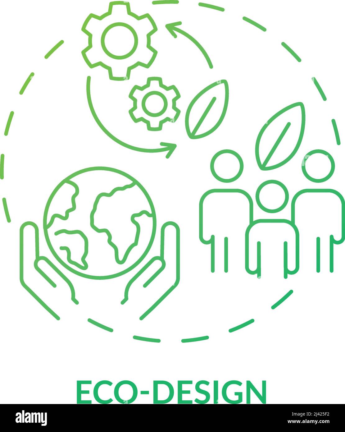 Eco-design green gradient concept icon Stock Vector Image & Art - Alamy
