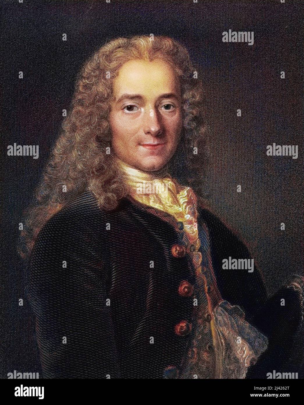 Portrait de Voltaire (1694 - 1778), écrivain et philosophe francais Stock Photo