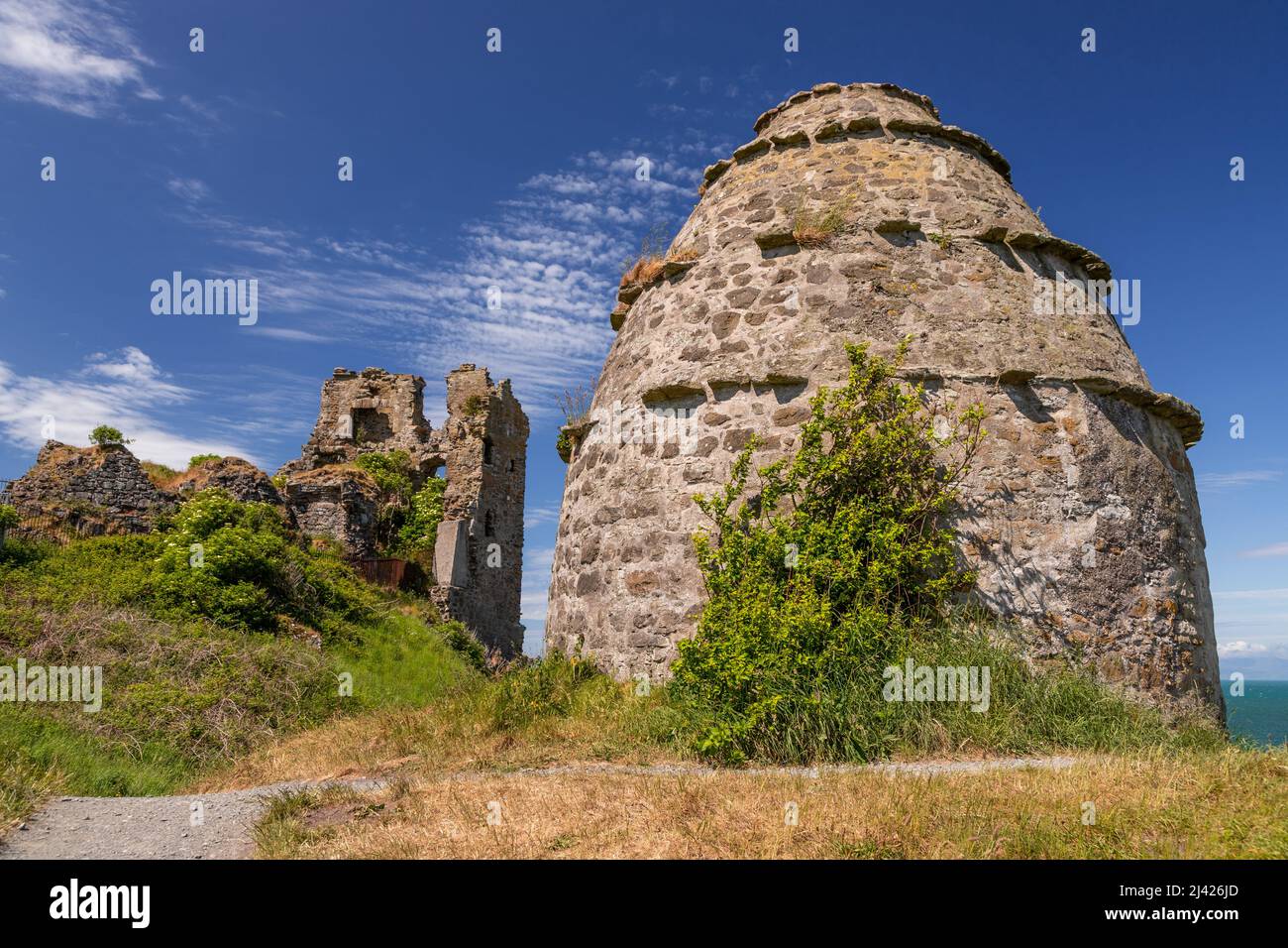Dunure castle ruins, Ayrshire, Scotland Stock Photo