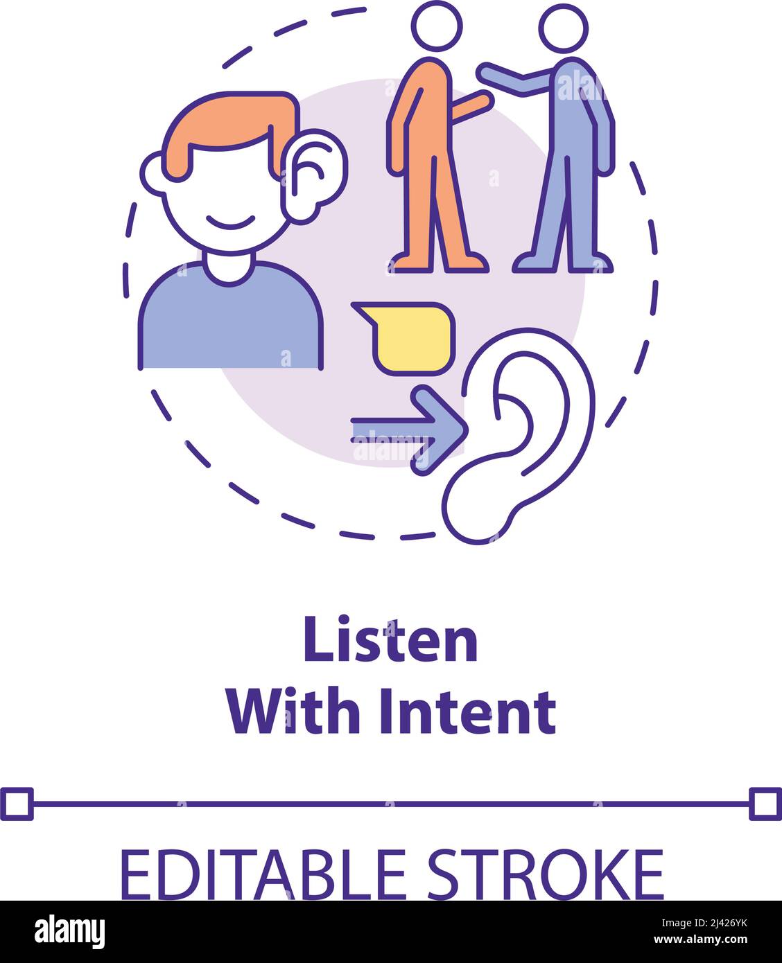 Listen with intent concept icon Stock Vector Image & Art - Alamy