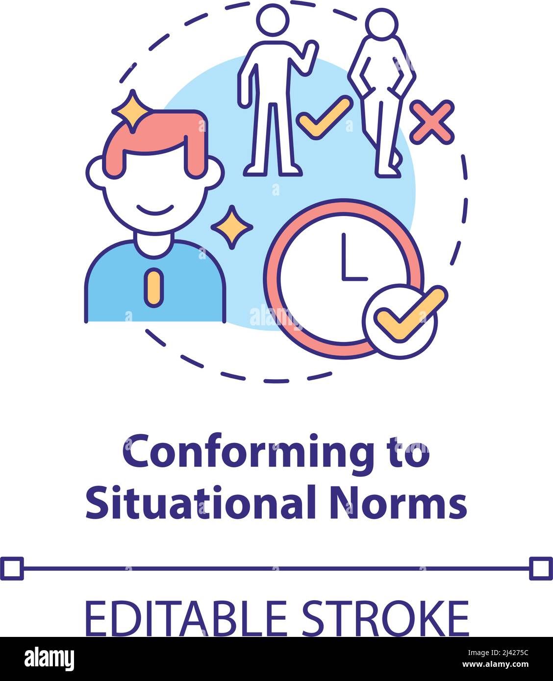 Conforming to situational norms concept icon Stock Vector Image & Art ...