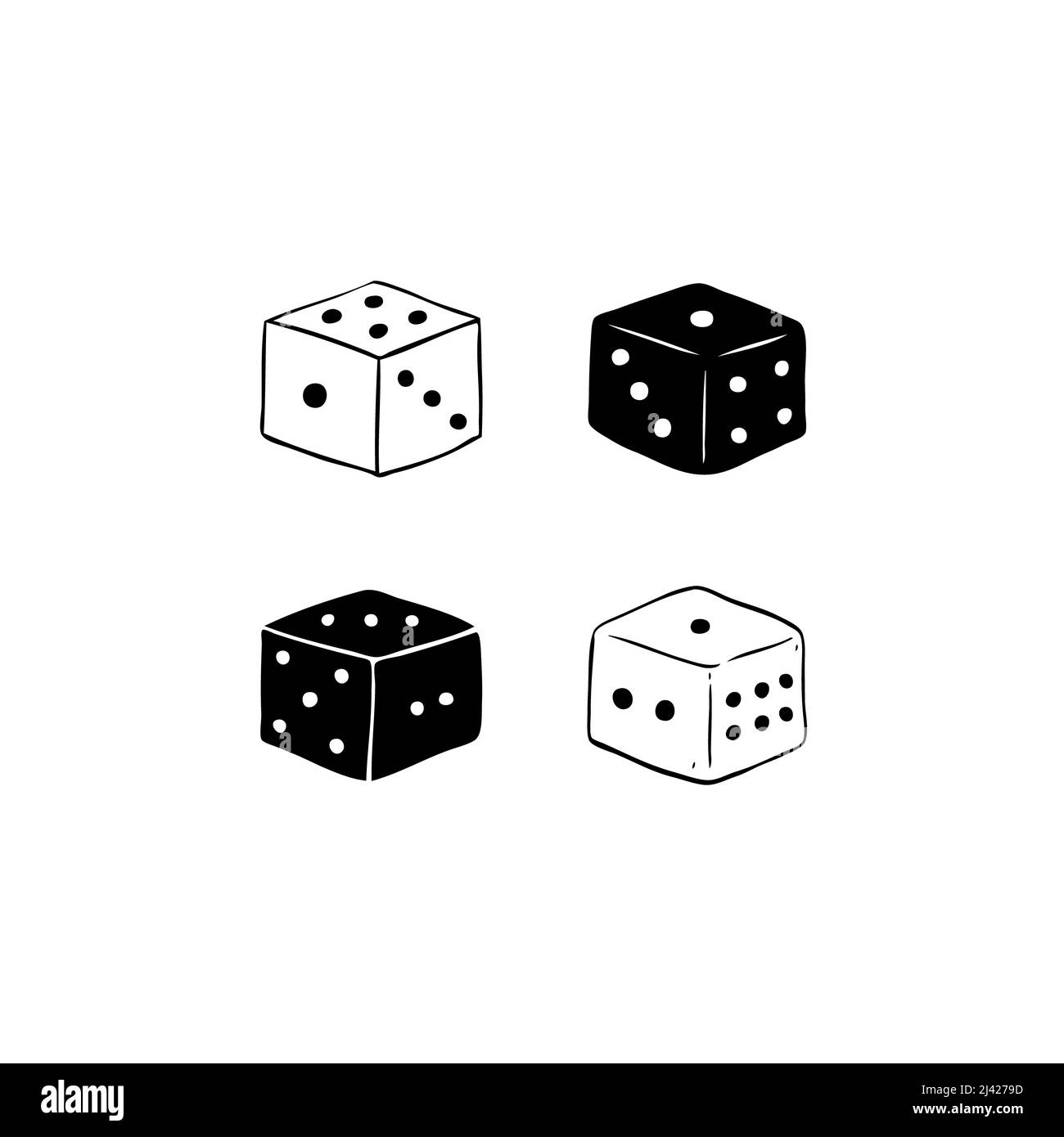 Vector illustration of dices Stock Photo - Alamy