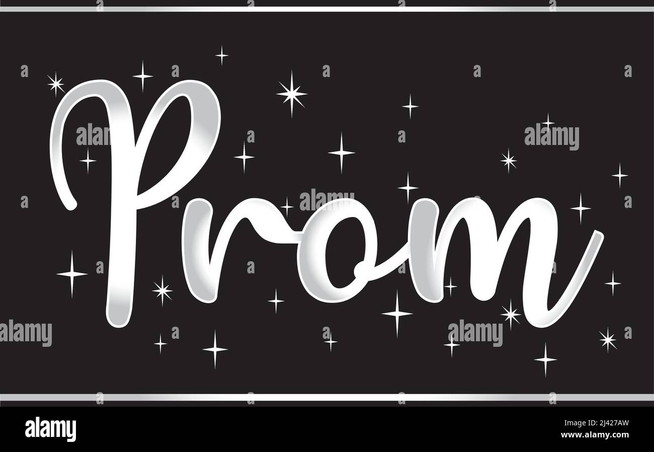 Prom Black and White Shiny Stars Stock Vector Image & Art - Alamy