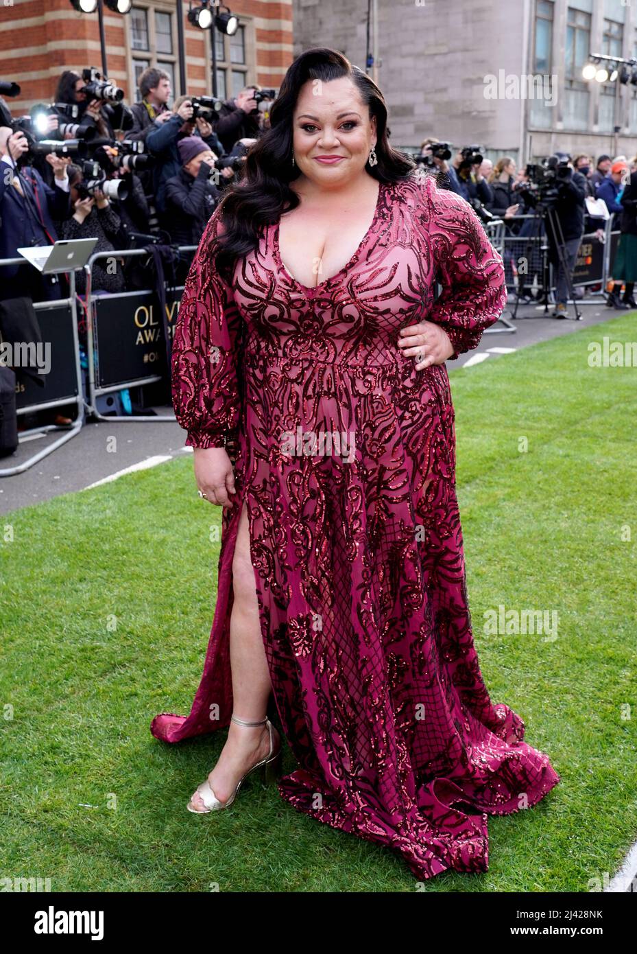 Keala Settle attending the Laurence Olivier Awards at the Royal Albert Hall, London. Picture date: Sunday April 10, 2022. Stock Photo